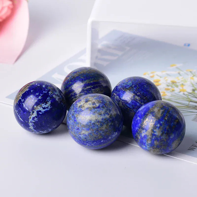 3cm Natural Lapis Lazuli Ball Reiki Healing Stone Home Decoration Energy Gemstone Ball Mineral Meditation Ornaments Gift