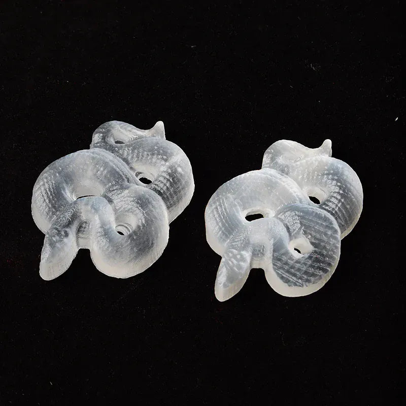 Natural Crystal Selenite Stone Snake Animal Mineral Specimen Crystal Crafts Lucky Items Feng Shui Collection Home Decor Gift