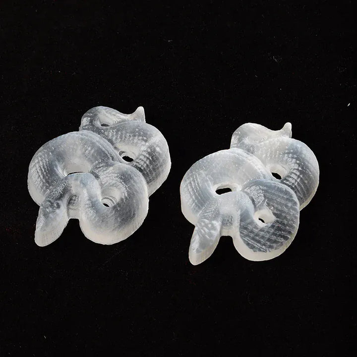 Natural Crystal Selenite Stone Snake Animal Mineral Specimen Crystal Crafts Lucky Items Feng Shui Collection Home Decor Gift