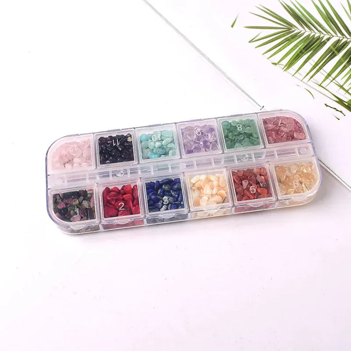 1Box Natural Stone and Crystal Irregular Gravel Specimen Healing Stone Reiki Home Decor Handmade Diy Gift Teaching Specimen