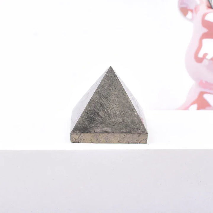 1PC Natural Pyrite Polished Crystal Pyramid Healing Stone Energy Tower Simple Crystal Ornaments For Home Decoration Gifts