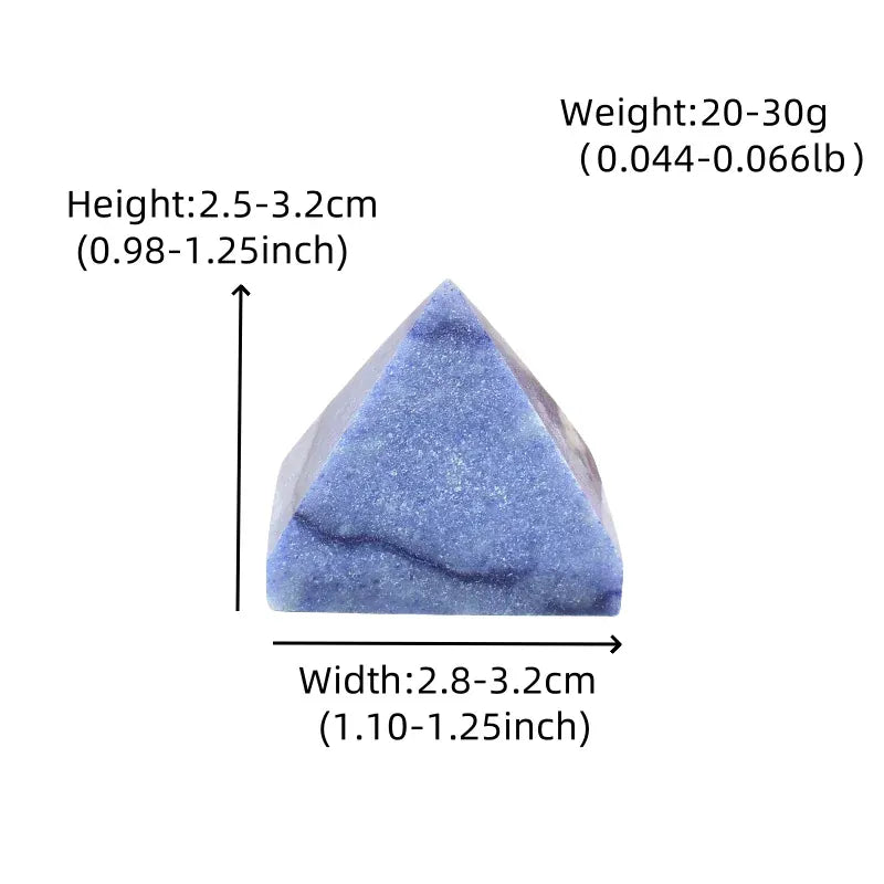 1PC Natural Blue Aventurine Polished Crystal Pyramid Healing Stone Energy Tower Crystal Simple Ornaments For Home Decoration