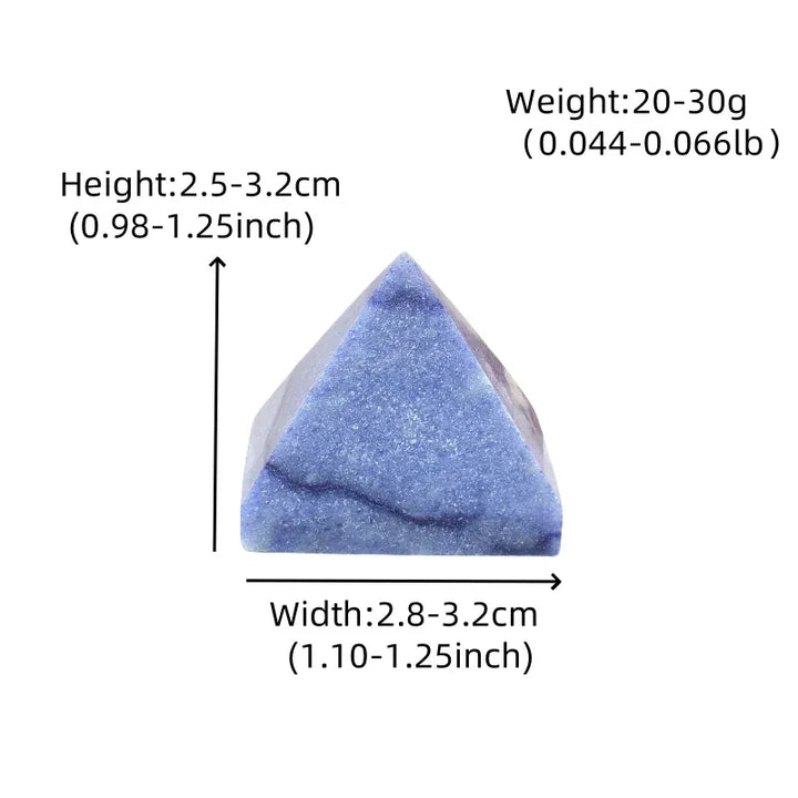 1PC Natural Blue Aventurine Polished Crystal Pyramid Healing Stone Energy Tower Crystal Simple Ornaments For Home Decoration