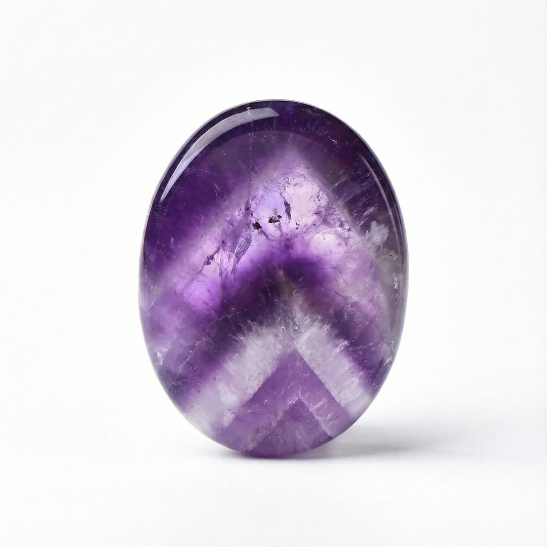 Amethyst Worry Stone Amethyst / 45x35mm Crystal + Quartz