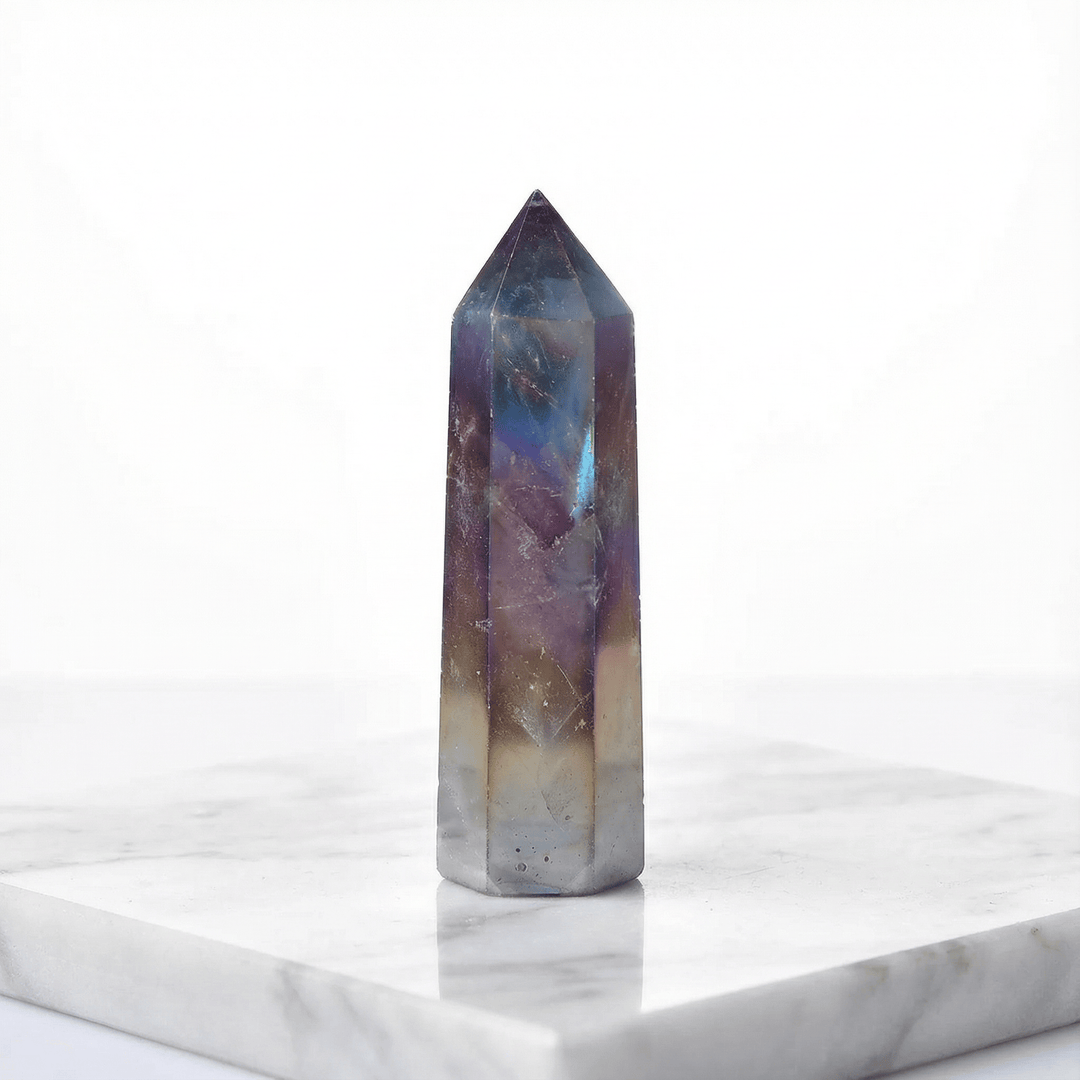 Aura Amethyst Crystal Point Tower Crystal And Quartz