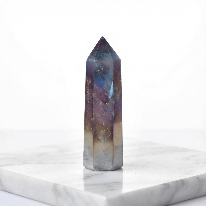 Aura Amethyst Crystal Point Tower Crystal And Quartz