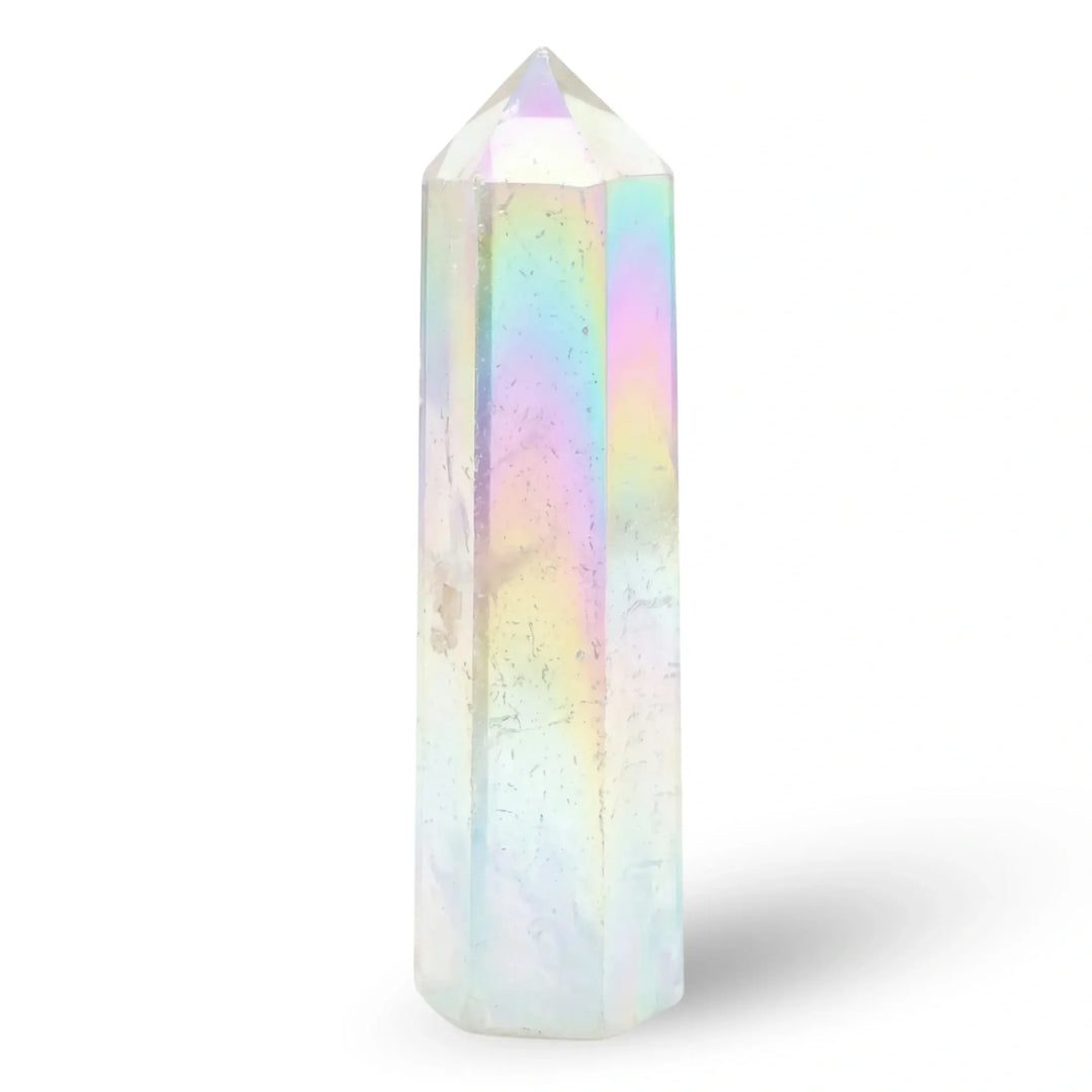 Aura Clear Quartz Crystal Point Tower Crystal Tower Points 50-60mm Crystal + Quartz