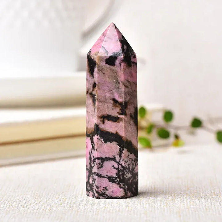 Aura Clear Quartz Crystal Point Tower Crystal + Quartz