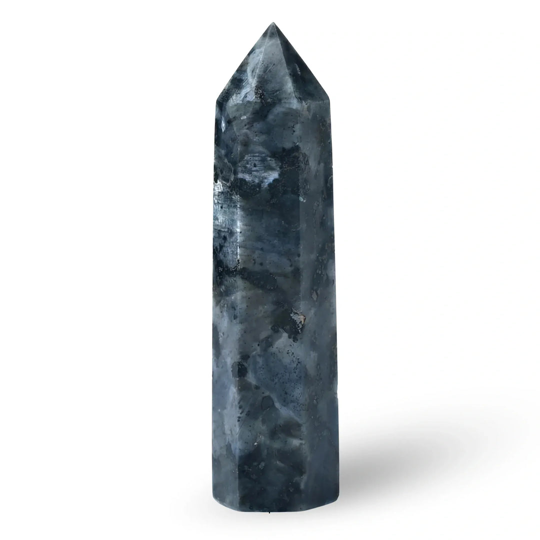 Black Labradorite Crystal Point Tower Crystal Tower Points Crystal + Quartz