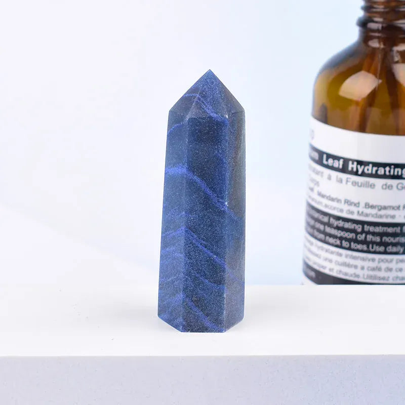 Blue Aventurine Crystal Point Tower Blue Aventurine / 50-60mm Crystal + Quartz