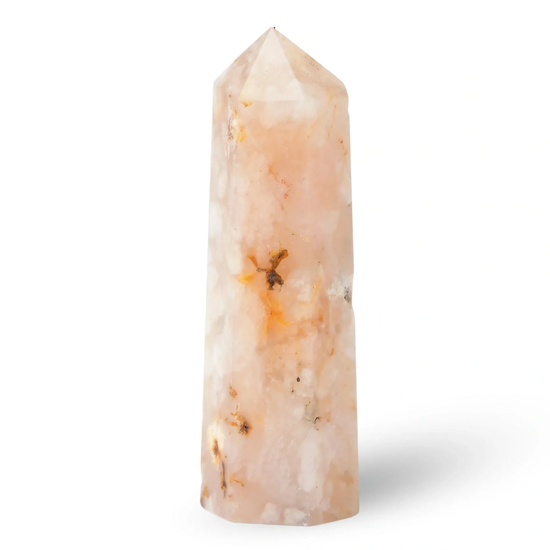 Cherry Blossom Agate Crystal Point Tower Crystal Tower Points 50-60mm Crystal + Quartz