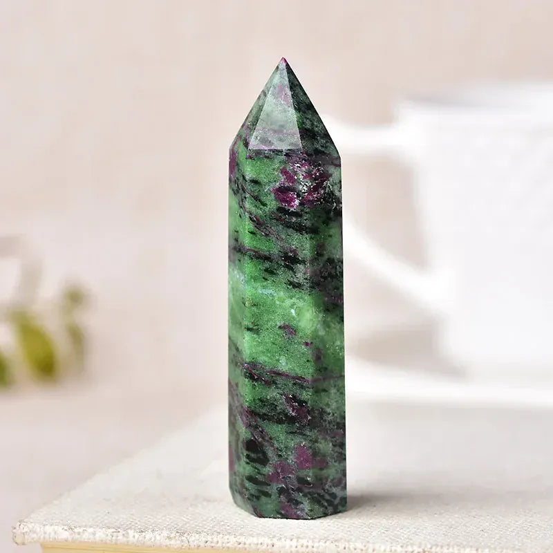 Epidote Crystal Point Tower Epidote / 60-70mm Crystal + Quartz