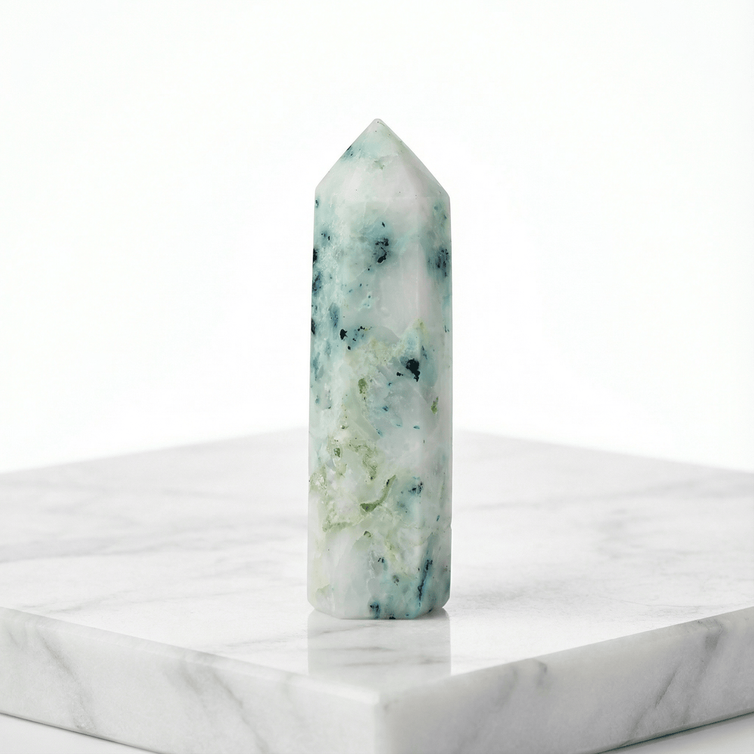 Fynchenite Crystal Point Tower 50-60mm Crystal + Quartz