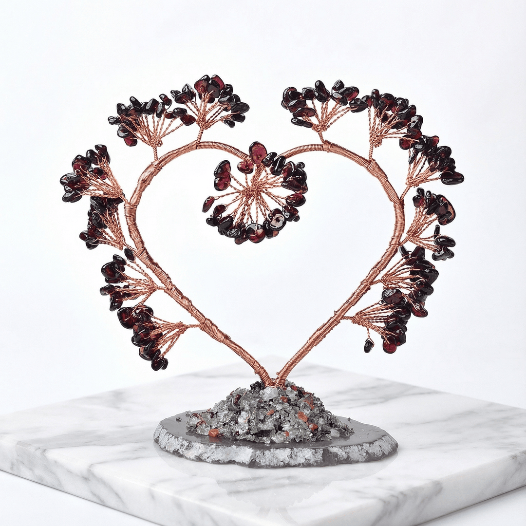 Garnet Crystal Gemstone Lucky Tree Crystal And Quartz