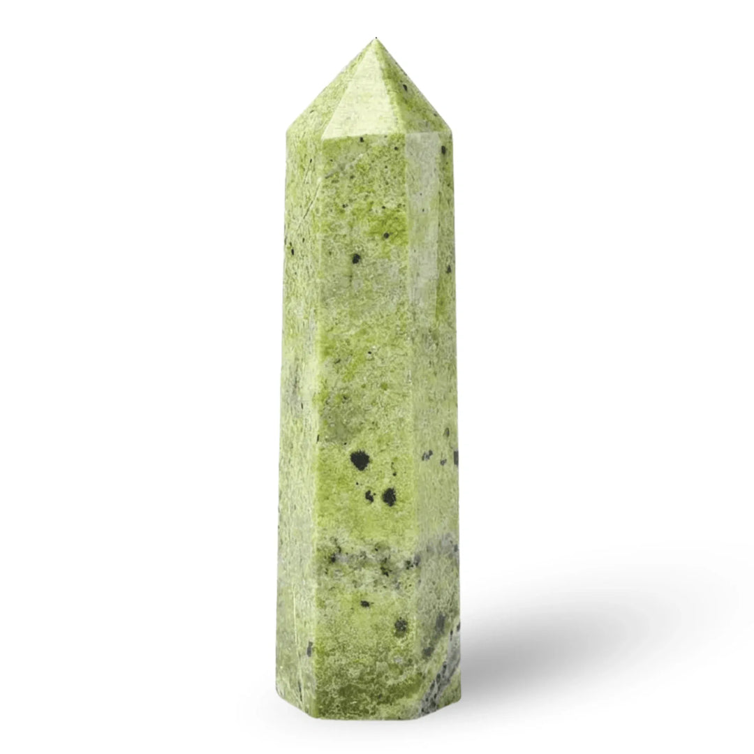 Green Serpentine Crystal Point Tower Crystal Tower Points Crystal + Quartz