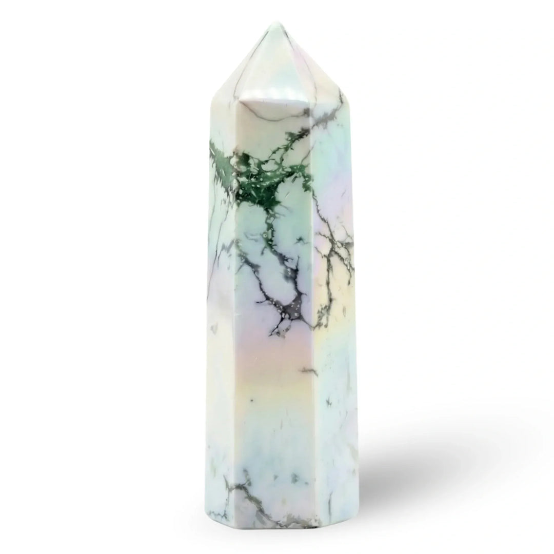 Howlite Crystal Point Tower Crystal Tower Points Crystal + Quartz