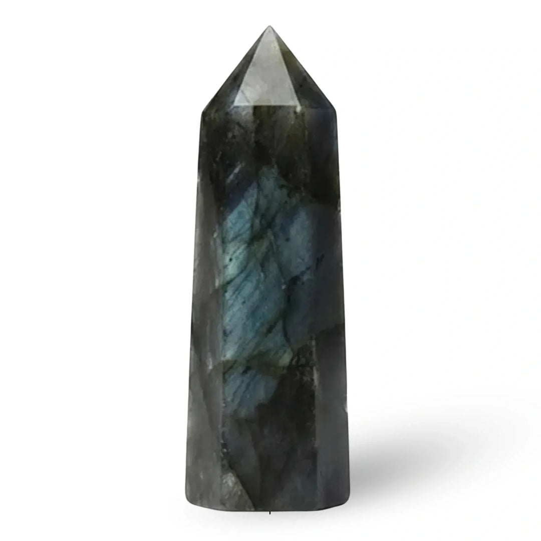 Labradorite Crystal Point Tower Crystal Tower Points 60-70mm Crystal + Quartz