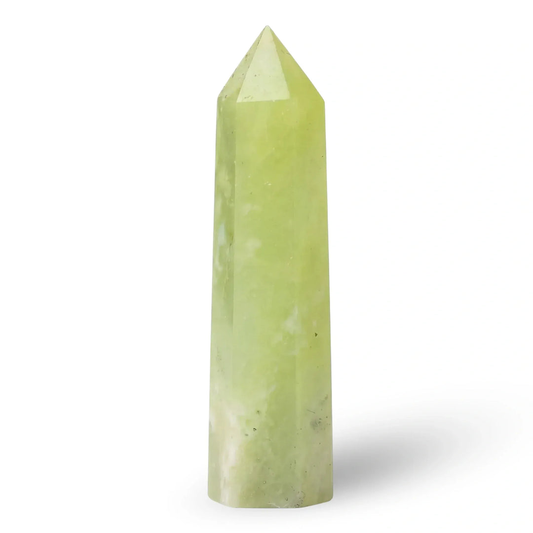 Light Green Jade Crystal Point Tower Crystal Tower Points 50-60mm Crystal + Quartz