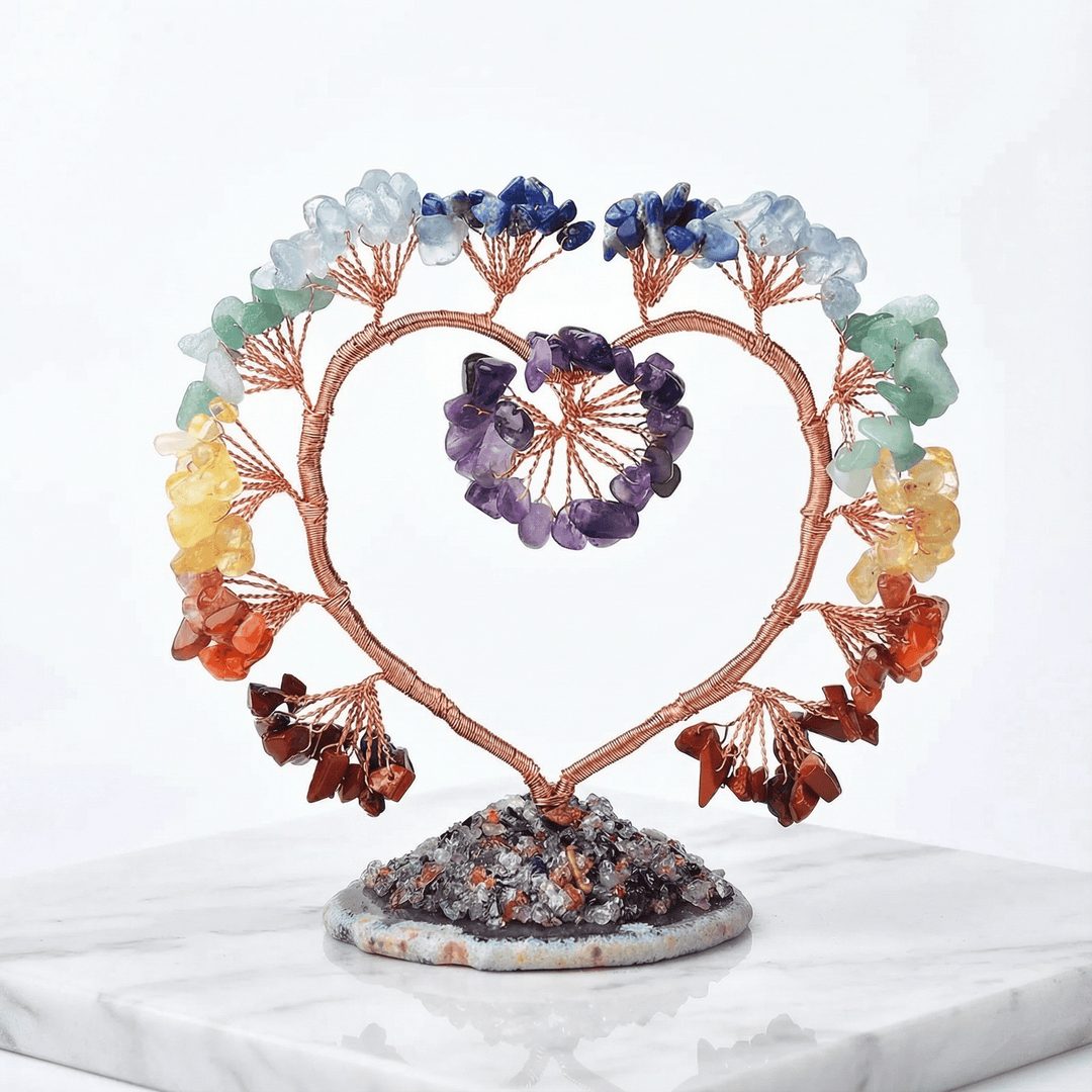 Mixed Gemstone Crystal Lucky Tree Crystal And Quartz