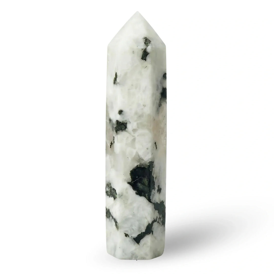 Moonstone Crystal Point Tower Crystal Tower Points 50-60mm Crystal + Quartz