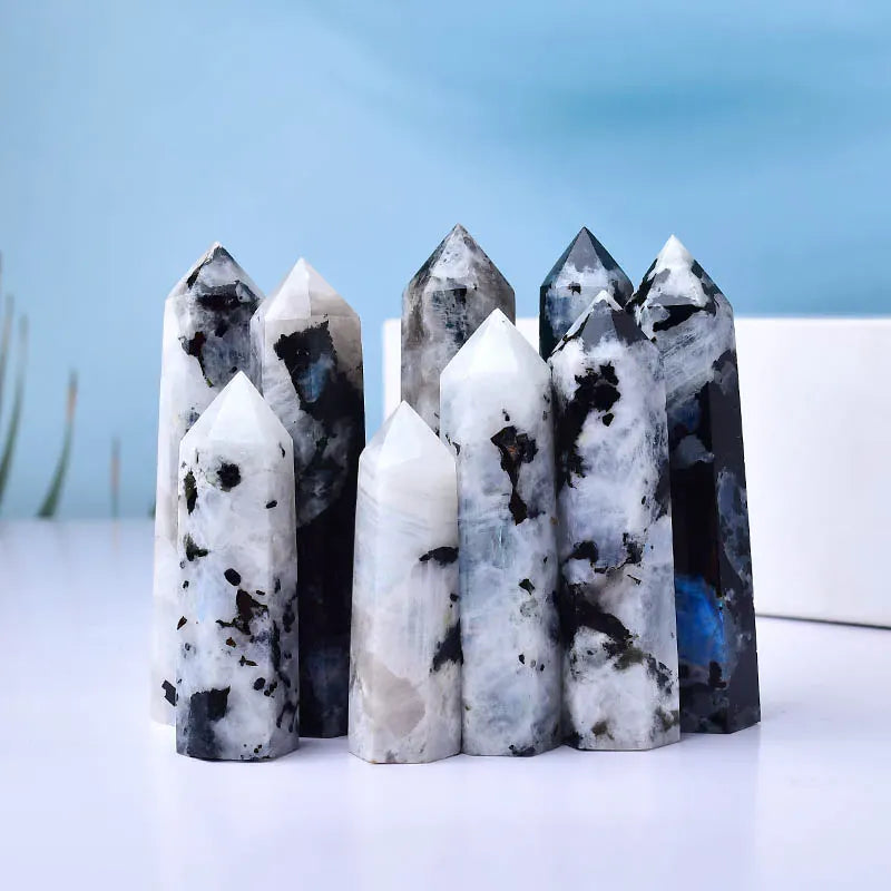 Moonstone Crystal Point Tower Crystal + Quartz
