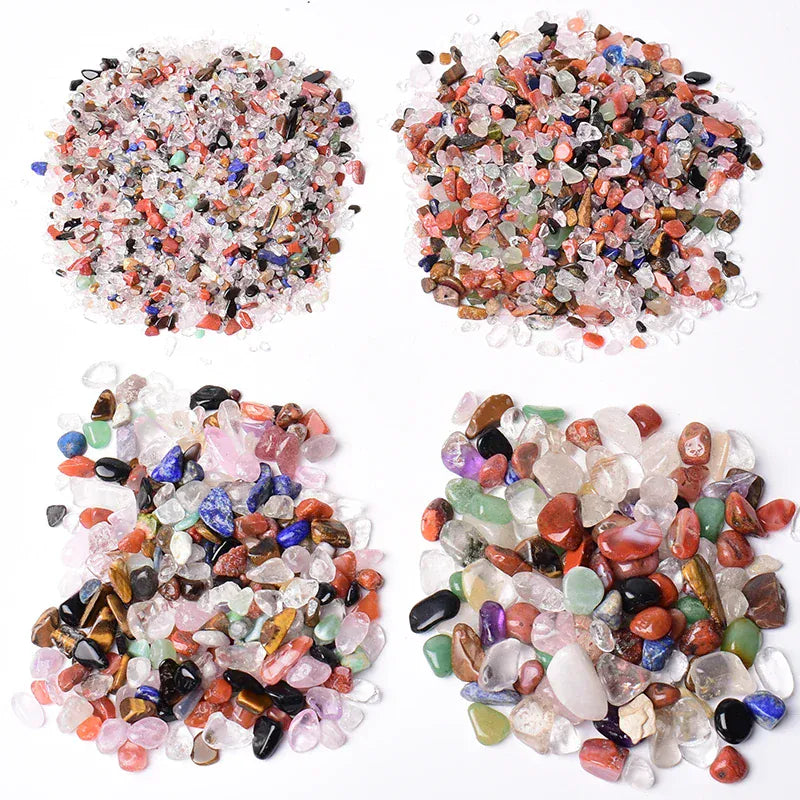 Natural Colourful Crystal Stone Gravel Specimen Polished Home Decor Colorful for Aquarium Healing Energy Stone Rock Mineral Crystal + Quartz