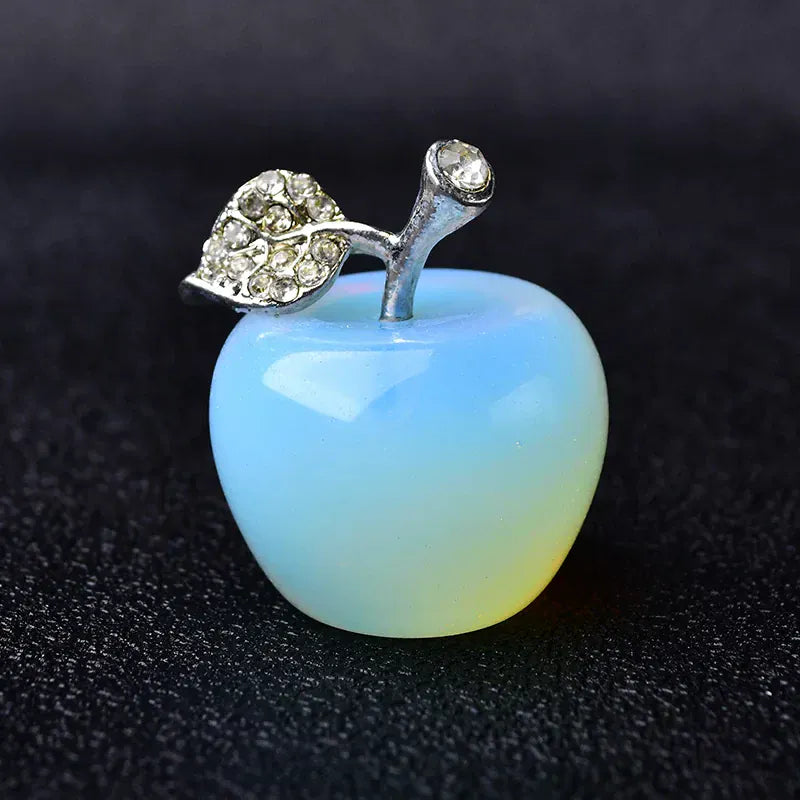 Natural crystal Colourful quartz stone opal apple Office bedroom decorations Valentine's Day/Christmas present DIY gift 1PC Opal Crystal + Quartz