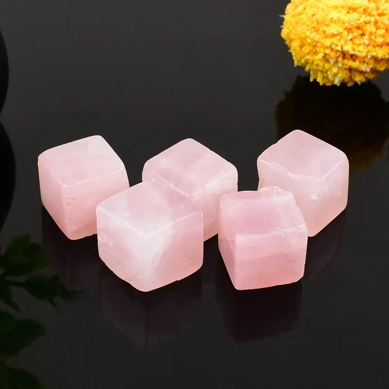 Natural Crystal Polished Rose Quartz Amethyst Obsidian Cube Ore Mineral Specimen Gem Ornaments For Home Decoration DIY Gifts Crystal + Quartz