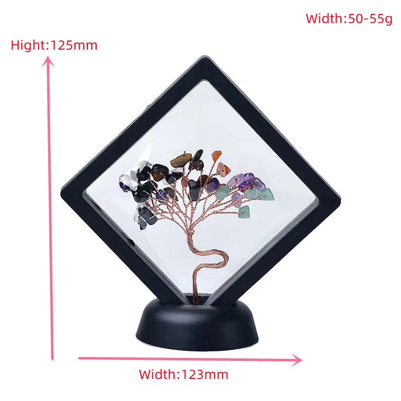 Natural Crystal Quartz Tree Of Life Gravel Specimen Reiki Healing Home Decoration Ornaments Lucky Tree DIY gifts Souvenir Gift Amethyst / 1PC Crystal + Quartz