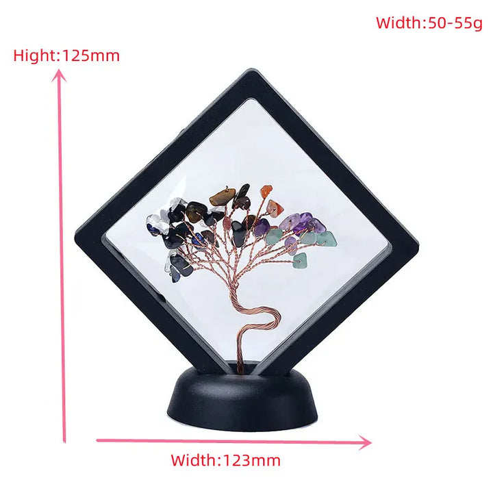 Natural Crystal Quartz Tree Of Life Gravel Specimen Reiki Healing Home Decoration Ornaments Lucky Tree DIY gifts Souvenir Gift Amethyst / 1PC Crystal + Quartz