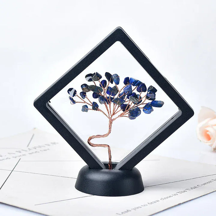 Natural Crystal Quartz Tree Of Life Gravel Specimen Reiki Healing Home Decoration Ornaments Lucky Tree DIY gifts Souvenir Gift Colour Crystal / 1PC Crystal + Quartz
