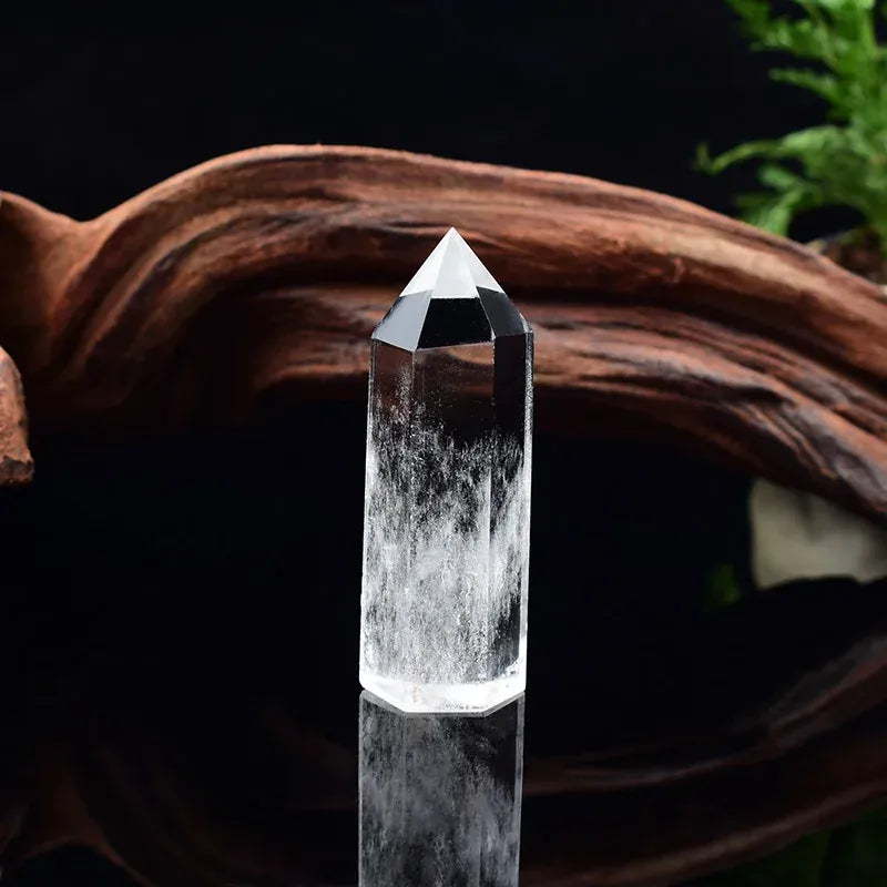 Natural Crystal Stone Clear quartz Obelisk Mineral Specimen Healing Stone Reiki Crystal Hexagonal Pillar Crafts Home Decor Gift Clear quartz / 6-7cm Crystal + Quartz
