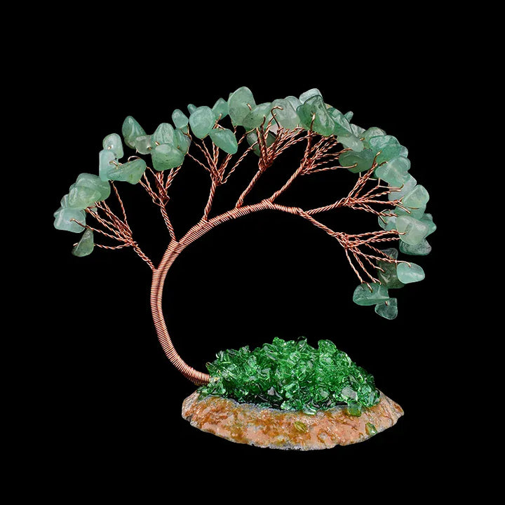 Natural Crystal Stone Hand Made Colour Crystal Tree Specimen Agate DIY Gift Home Decoration Ornaments Lucky Reiki Healing Tree Amethyst / 1Pc Crystal + Quartz