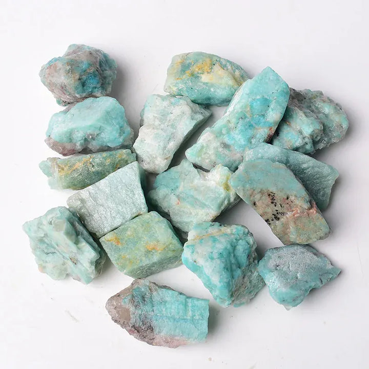 Natural Crystal Stone Irregular Raw Crystals Reiki Healing Stone Quartz Ore Mineral Ornaments Rock Specimen for Children Gifts Blue Aventurine / 90-100g Crystal + Quartz