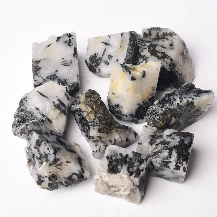 Natural Crystal Stone Irregular Raw Crystals Reiki Healing Stone Quartz Ore Mineral Ornaments Rock Specimen for Children Gifts Obsidian / 90-100g Crystal + Quartz