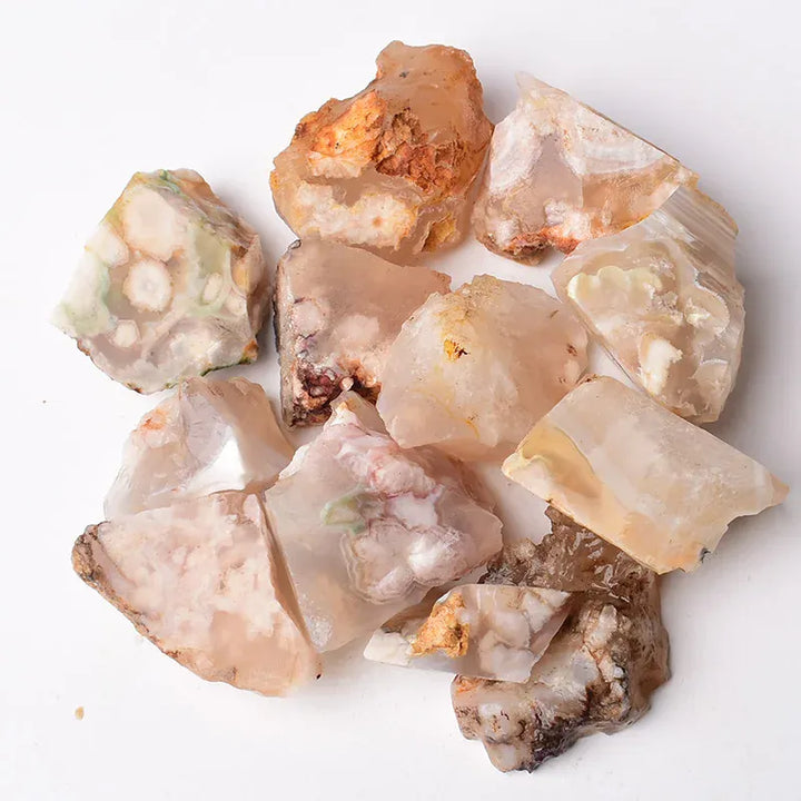 Natural Crystal Stone Irregular Raw Crystals Reiki Healing Stone Quartz Ore Mineral Ornaments Rock Specimen for Children Gifts Rose Quartz / 90-100g Crystal + Quartz