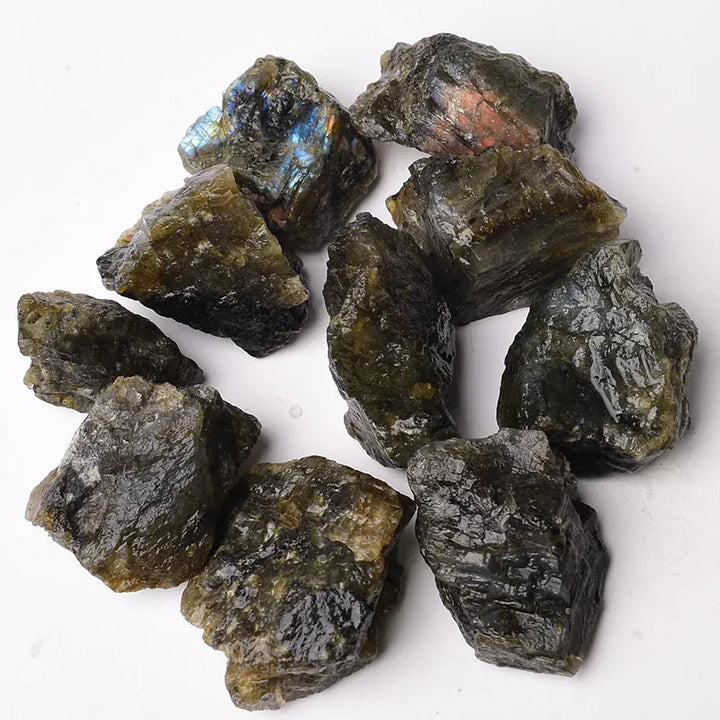 Natural Crystal Stone Irregular Raw Crystals Reiki Healing Stone Quartz Ore Mineral Ornaments Rock Specimen for Children Gifts Speckled stone / 90-100g Crystal + Quartz