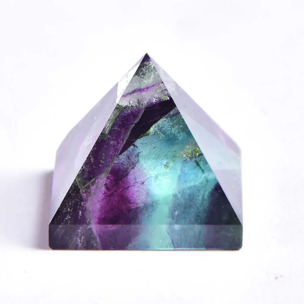 Natural Fluorite Crystal Pyramid Quartz Healing Stone Chakra Reiki Crystal Tiger Eye Point Home Decor Crafts Of Gem Stone 1PC Golden Aventurine Crystal + Quartz