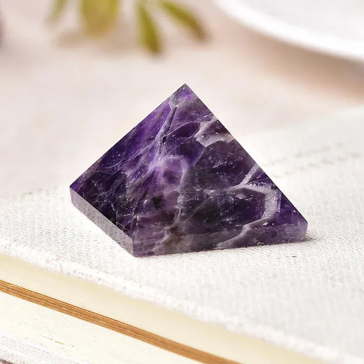 Natural Fluorite Crystal Pyramid Quartz Healing Stone Chakra Reiki Crystal Tiger Eye Point Home Decor Crafts Of Gem Stone 1PC Tiger eye Crystal + Quartz