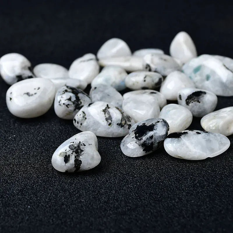 Natural Moonstone Crystal Quartz Gravel Specimen 10-30mm Healing Stone Reiki for Aquarium Home Decor Handmade Diy Gift Moonstone / 80g Crystal + Quartz