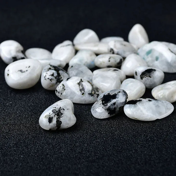 Natural Moonstone Crystal Quartz Gravel Specimen 10-30mm Healing Stone Reiki for Aquarium Home Decor Handmade Diy Gift Moonstone / 80g Crystal + Quartz