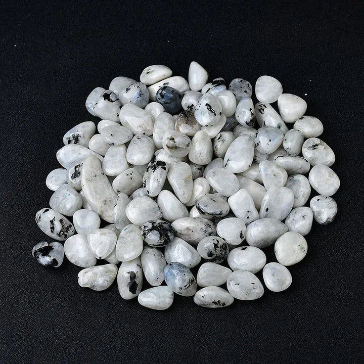 Natural Moonstone Crystal Quartz Gravel Specimen 10-30mm Healing Stone Reiki for Aquarium Home Decor Handmade Diy Gift Moonstone / 80g Crystal + Quartz
