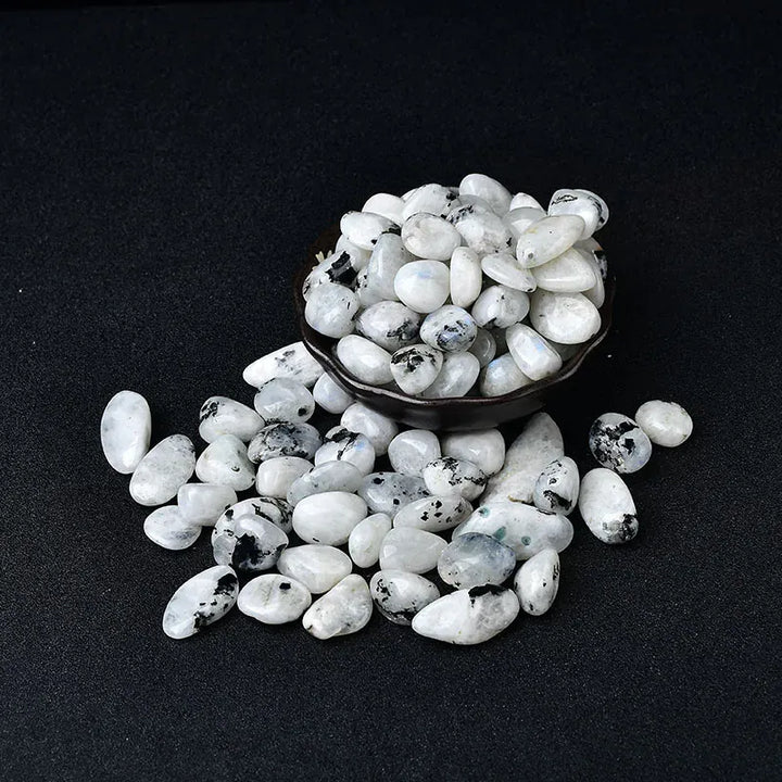 Natural Moonstone Crystal Quartz Gravel Specimen 10-30mm Healing Stone Reiki for Aquarium Home Decor Handmade Diy Gift Moonstone / 80g Crystal + Quartz