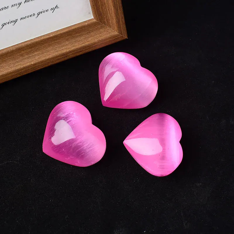 Natural Selenite Polished Heart Shaped Electroplate Aura Selenite Love Crystal Reiki Healing Stone Souvenir Home Decoration Blue  Selenite Crystal + Quartz