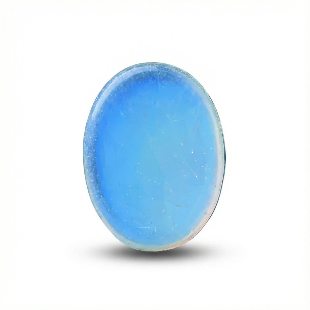 Opal Worry Stone Opal / 45x35mm Crystal + Quartz