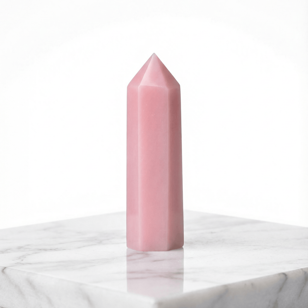Pink Opal Crystal Point Tower 50-60mm Crystal + Quartz