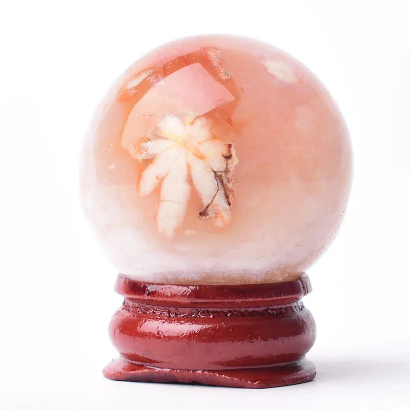 Polishing Natural Stone and Crystal Ball Reiki Healing Stone Home Decor Energy Gemstone Collection Mineral Meditation Ornaments Balmatin / 28-32mm Crystal + Quartz