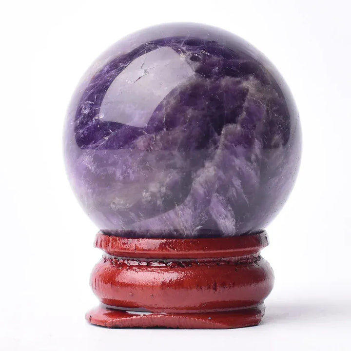 Polishing Natural Stone and Crystal Ball Reiki Healing Stone Home Decor Energy Gemstone Collection Mineral Meditation Ornaments Balmatin / 28-32mm Crystal + Quartz