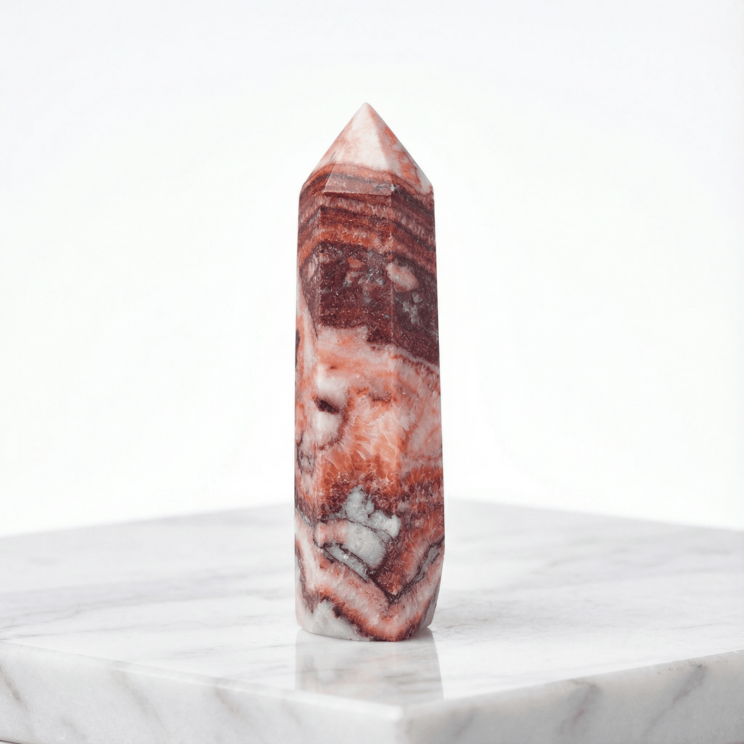 Pork Stone Crystal Point Tower 50-60mm Crystal + Quartz