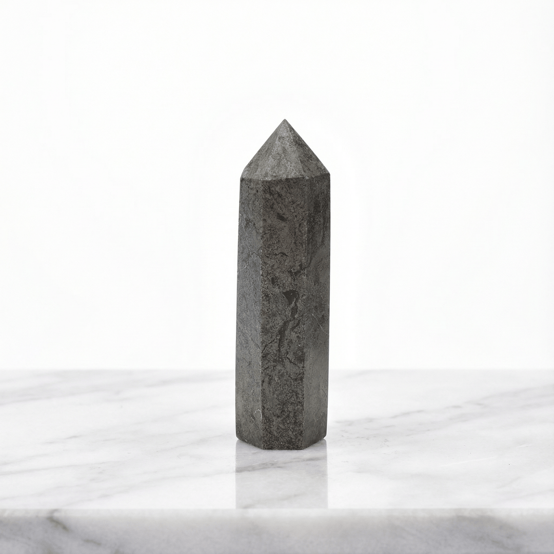 Pyrite Crystal Point Tower Crystal + Quartz